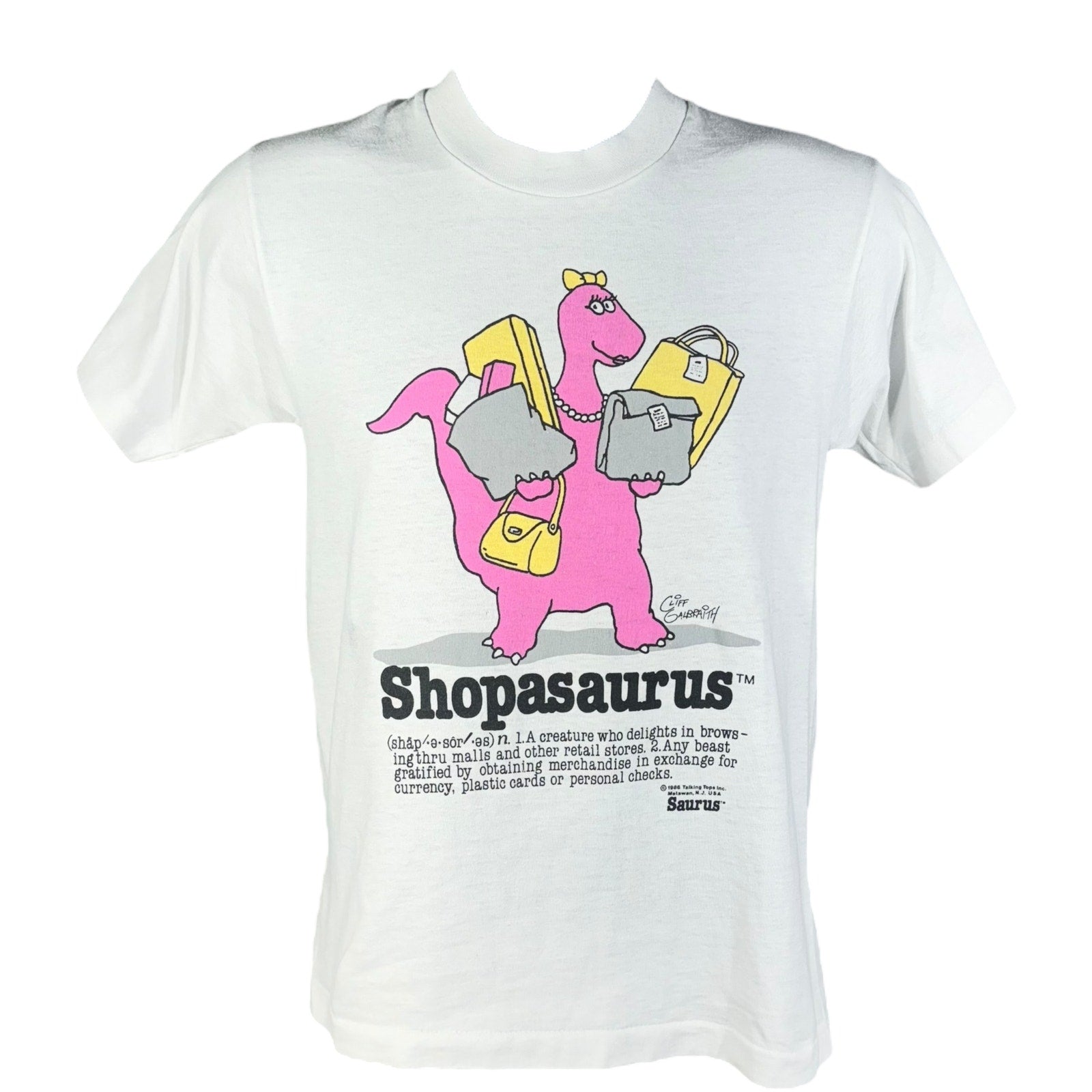 Vintage Shopasaurus Dinosaur Tee 1986