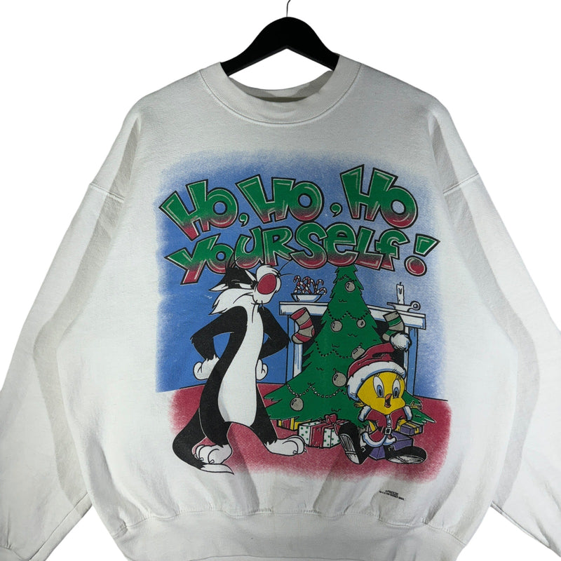 Vintage "Ho, Ho, Ho!" Sylvester & Tweety Christmas Crewneck