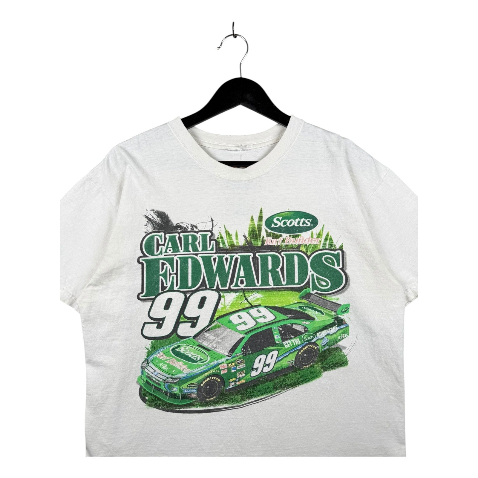 Vintage Carl Edwards #99 Scotts Ford NASCAR Racing T-Shirt