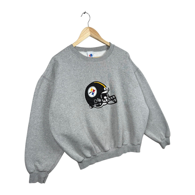 Vintage Pittsburgh Steelers Helmet Logo NFL Crewneck