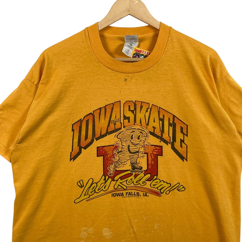 Vintage Iowa Falls Skate University Cyclones Arch Spellout Tee