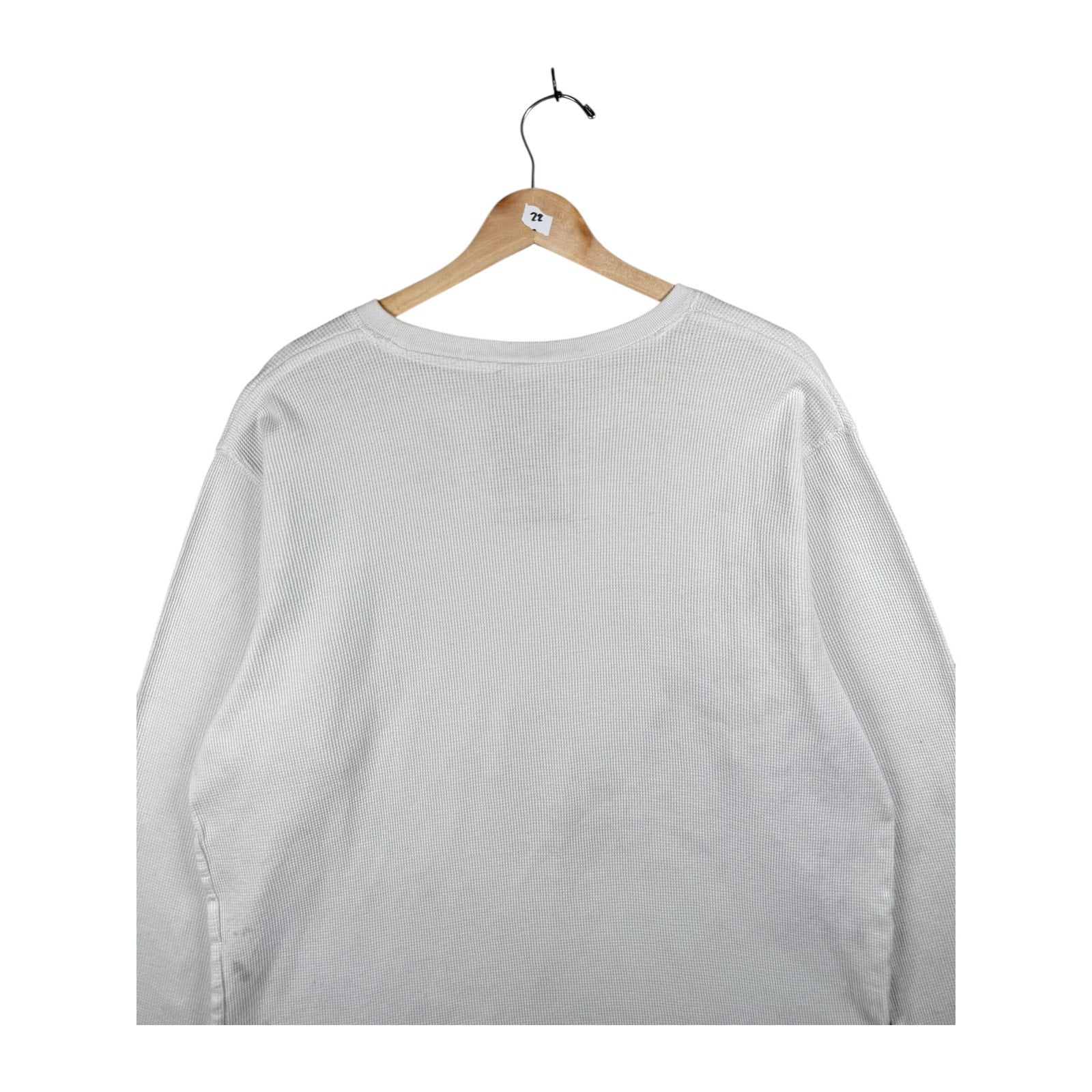 Vintage Waffle Knit Cross Graphic Long Sleeve T-Shirt