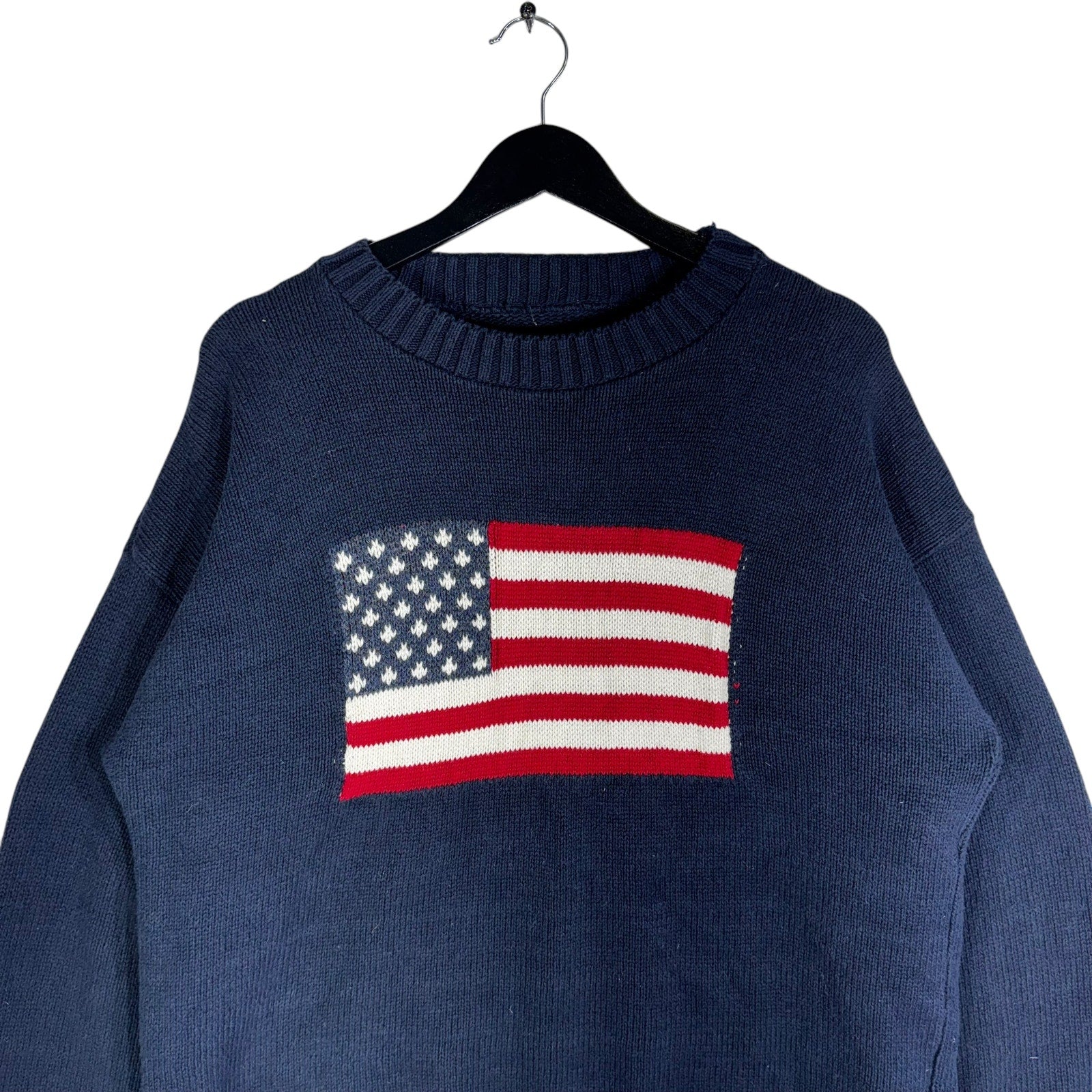 Vintage American Flag Knit Sweater