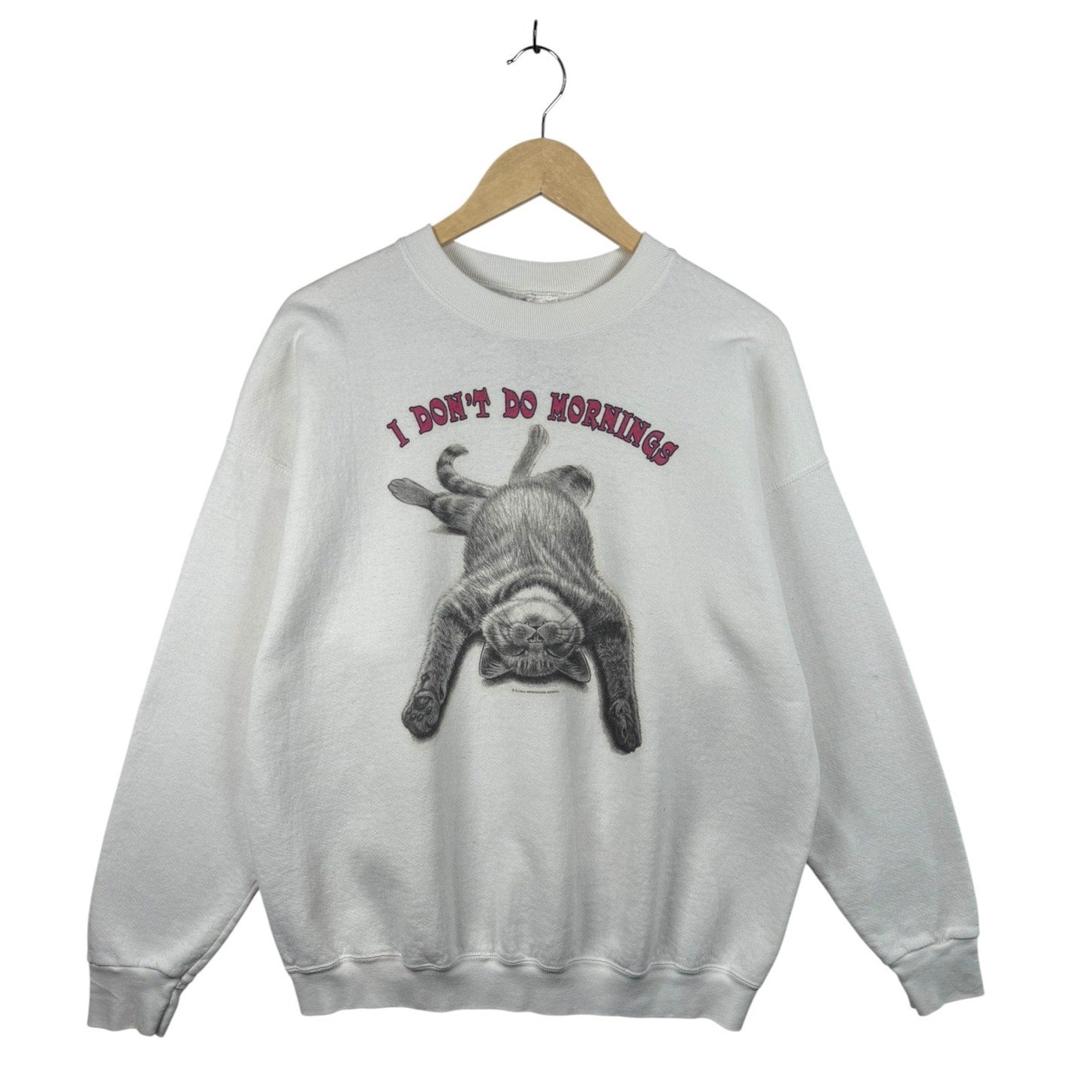 Vintage I Don't Do Mornings Sweatshirt Crewneck