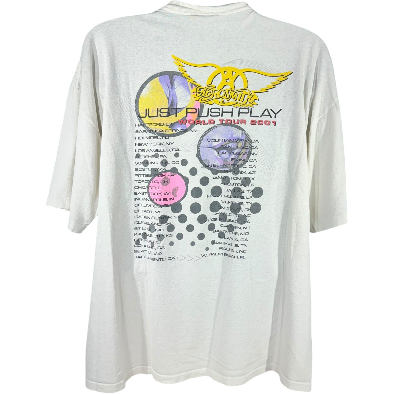 Vintage Aerosmith Just Push Play Tour Tee 2001