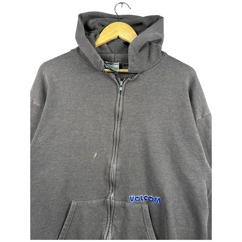 Vintage Volcom Full Zip Embroidered Hoodie
