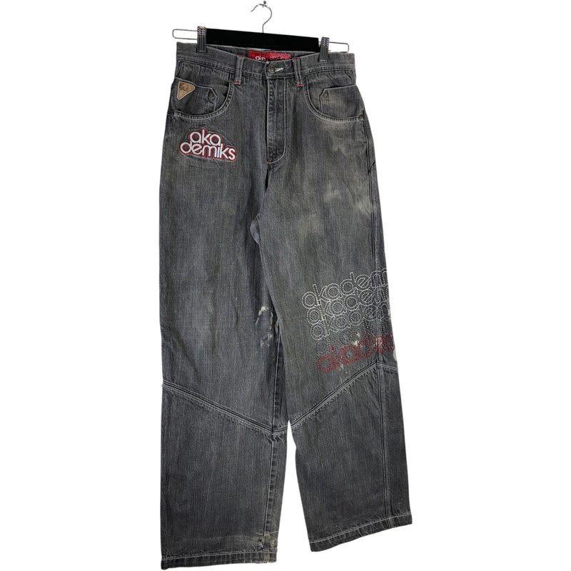 Women's Vintage Akademiks Embroidered Wide Leg Jeans 18