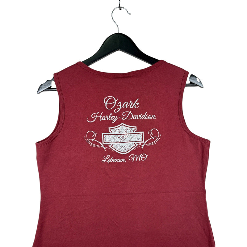 Vintage Harley Davidson Ozark Lace Up Tank Top