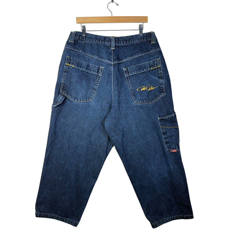 Vintage Cropped Raw Blue Carpenter Denim Jeans 38x26