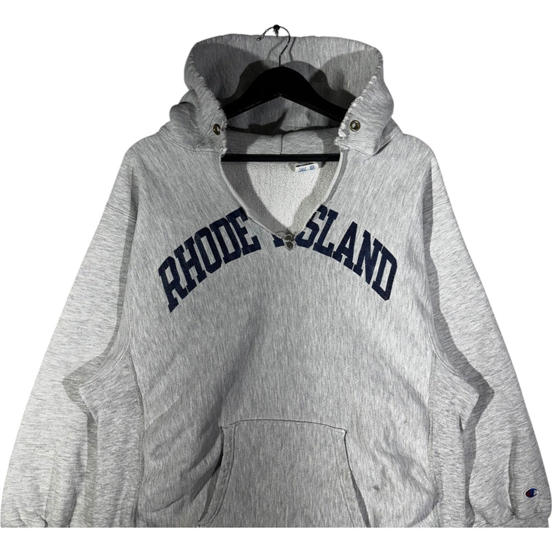 Vintage Champion Reverse Weave Rhode Island Spellout Hoodie