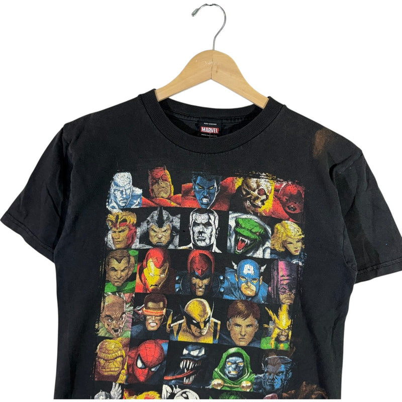 Vintage Marvel Heros And Villains Collage Tee