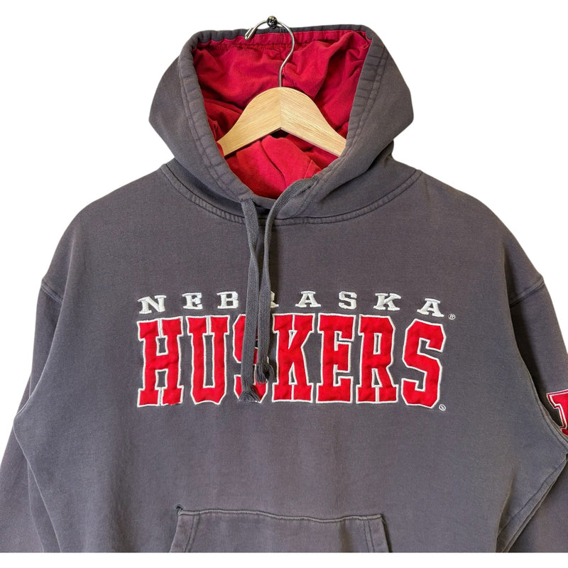 Vintage University Of Nebraska Huskers Spellout Hoodie