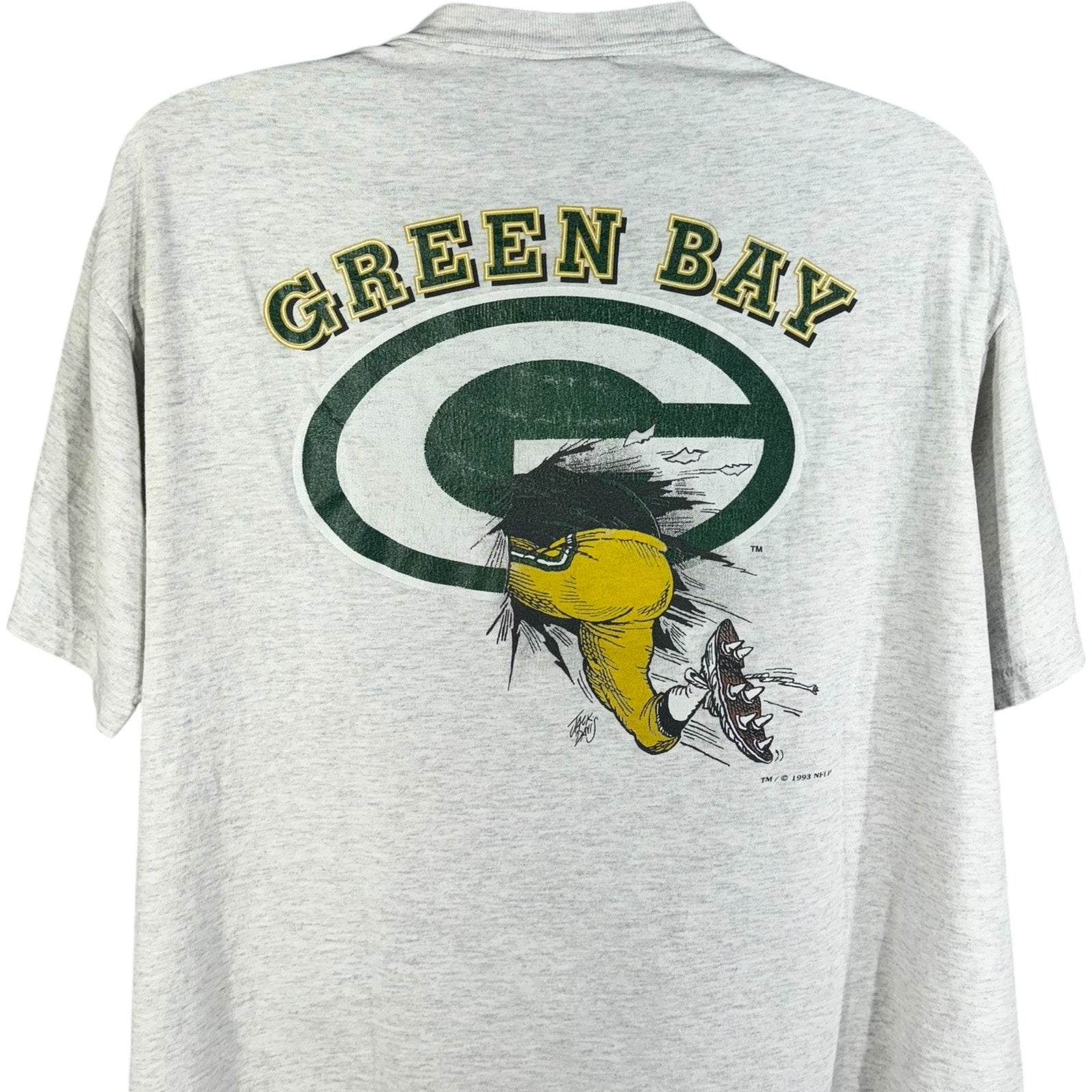 Vintage Nutmeg Green Bay Packers Breakthrough NFL Tee 1993