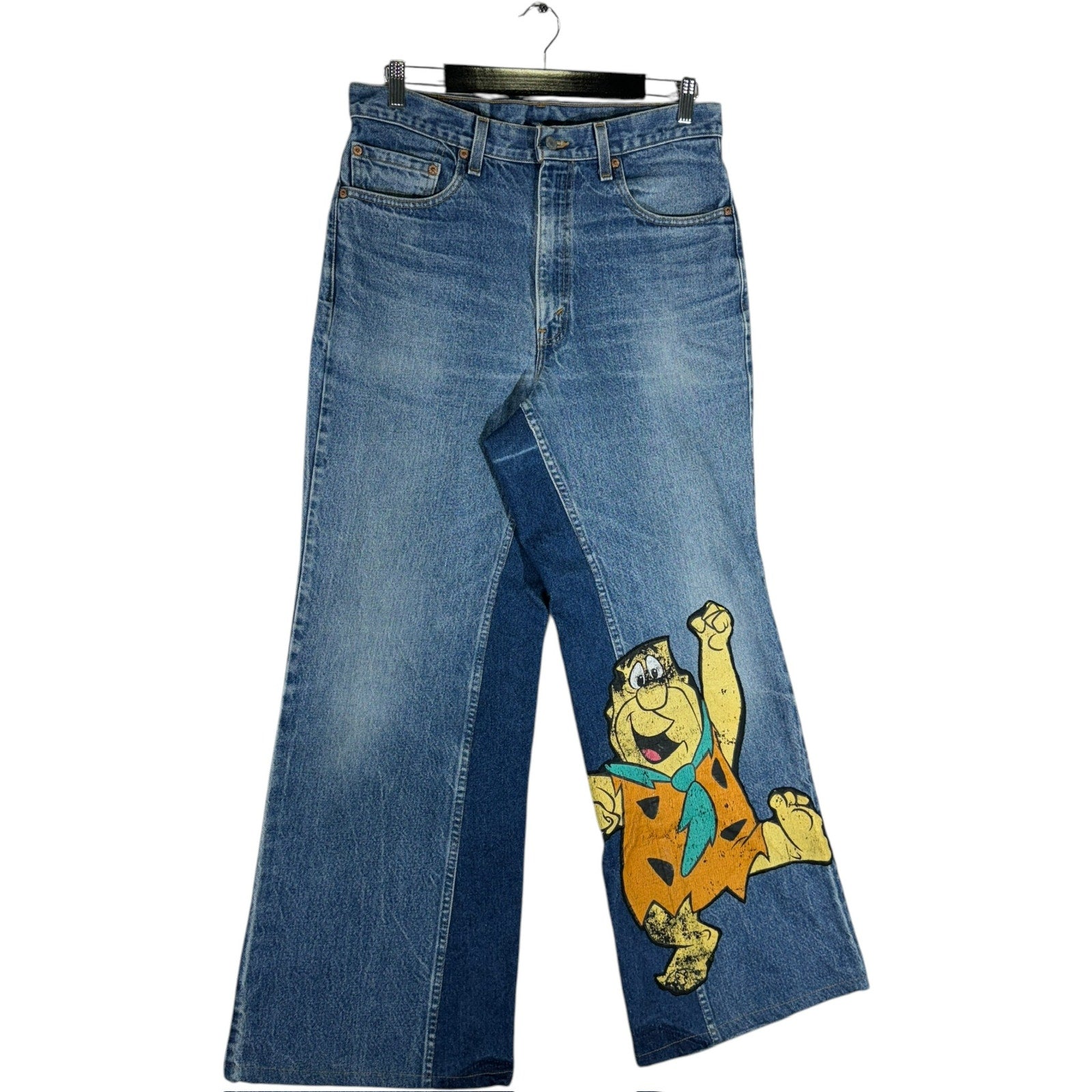 Vintage Reworked Levi's Fred Flintstone Jeans 35x36