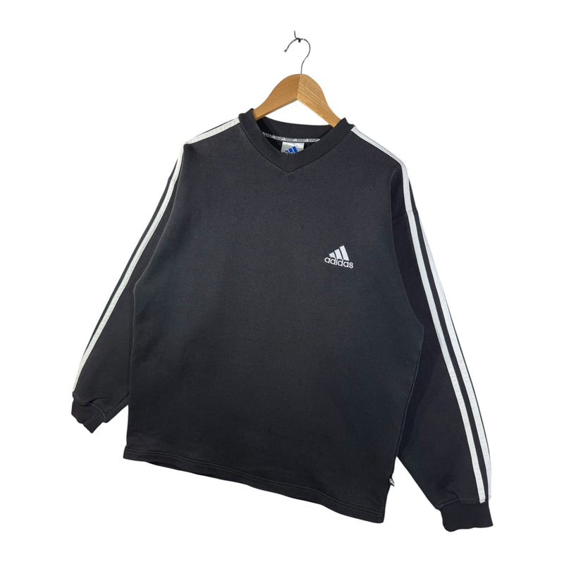 Vintage Adidas Chest Logo V-neck Sweatshirt