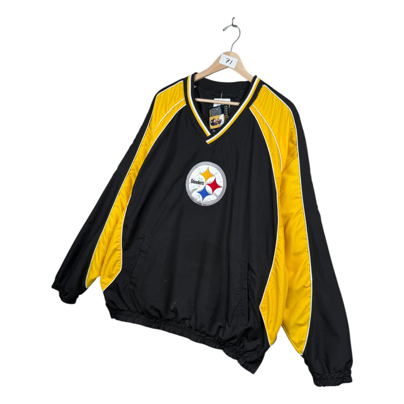 Vintage Pittsburgh Steelers NFL V Neck Windbreaker