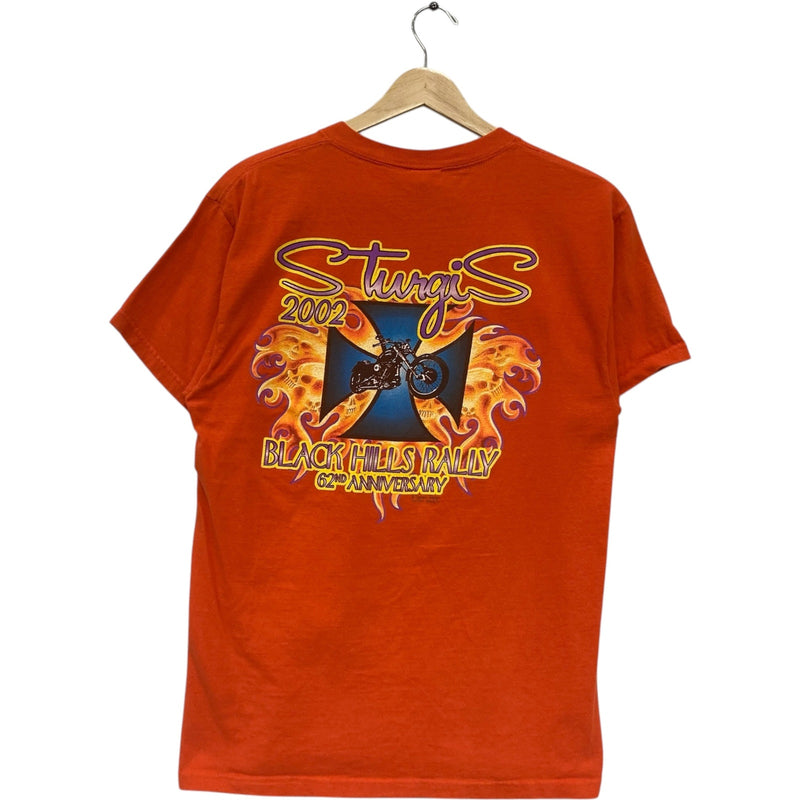 Vintage Sturgis Black Hills Rally Flame Logo Tee 2002