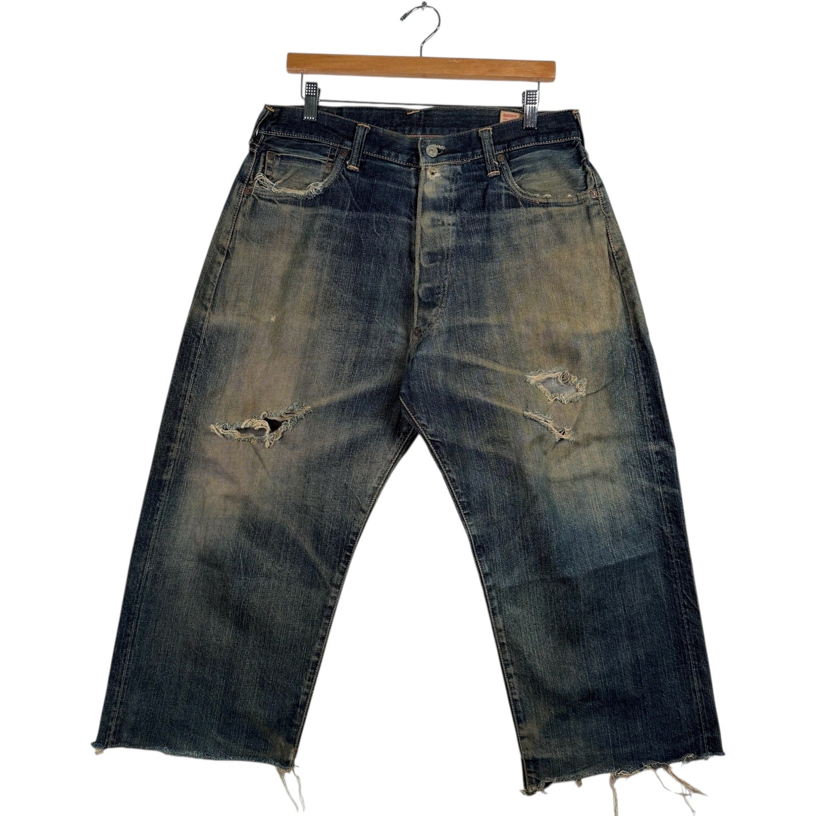 Y2K Evisu Hello Kitty Embroidered Straight Leg Denim Jeans 36x35