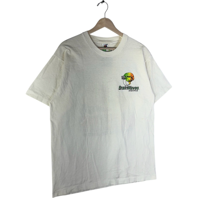 Vintage Tee Brain Waves Cayman Islands Humor Cartoon Souvenir