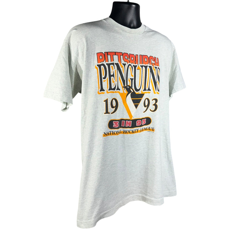 Vintage Pittsburgh Penguins "Three In 93" NHL Tee