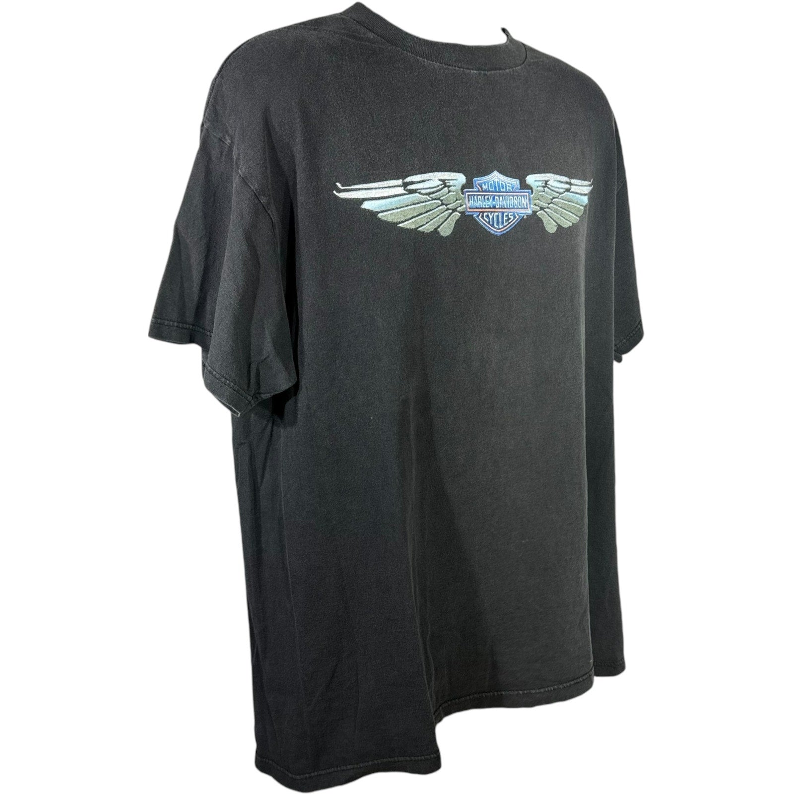 Vintage Harley Davidson Wings Emblem Logo Tee