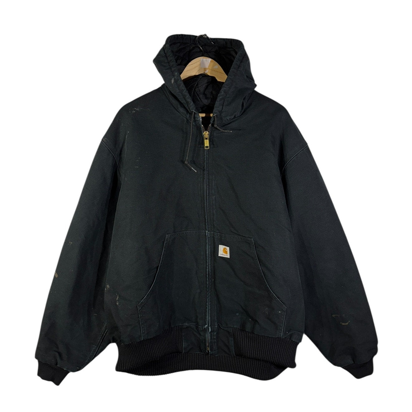 Vintage Carhartt Canvas Hooded Full Zip Workwear Jacket