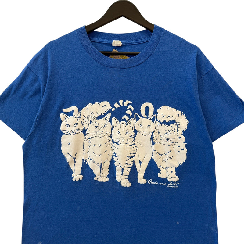 Vintage Heads & Tails Cats' Clowder Double Sided Tee