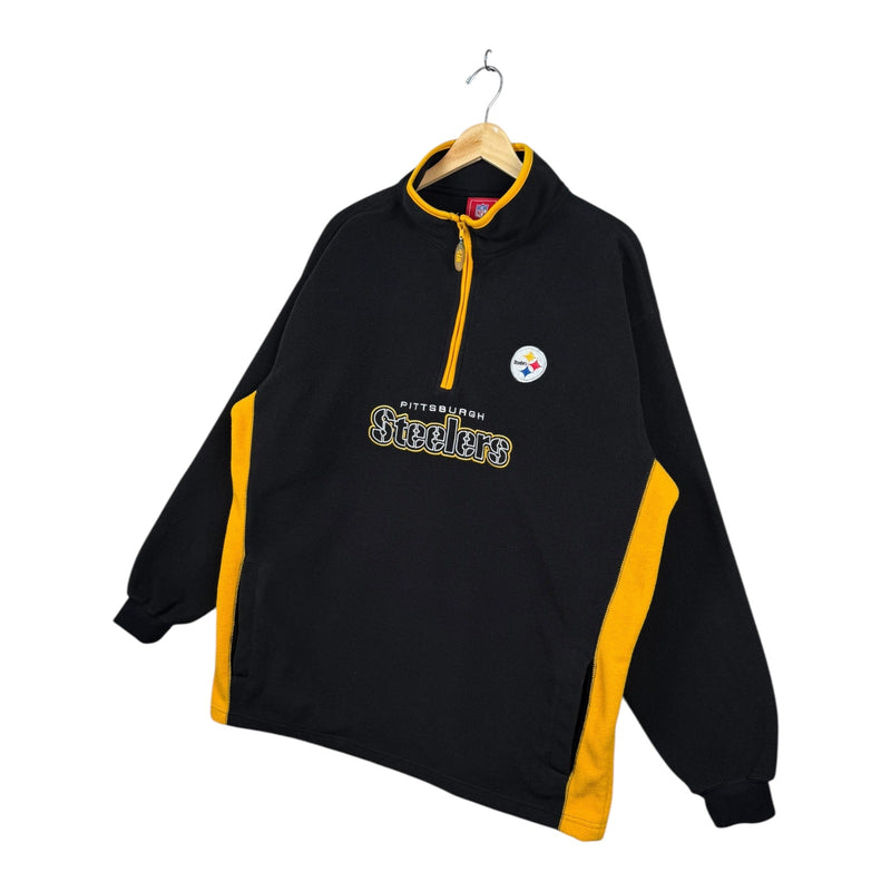 Vintage Pittsburgh Steelers Quarter Zip Fleece NFL Sweatshirt