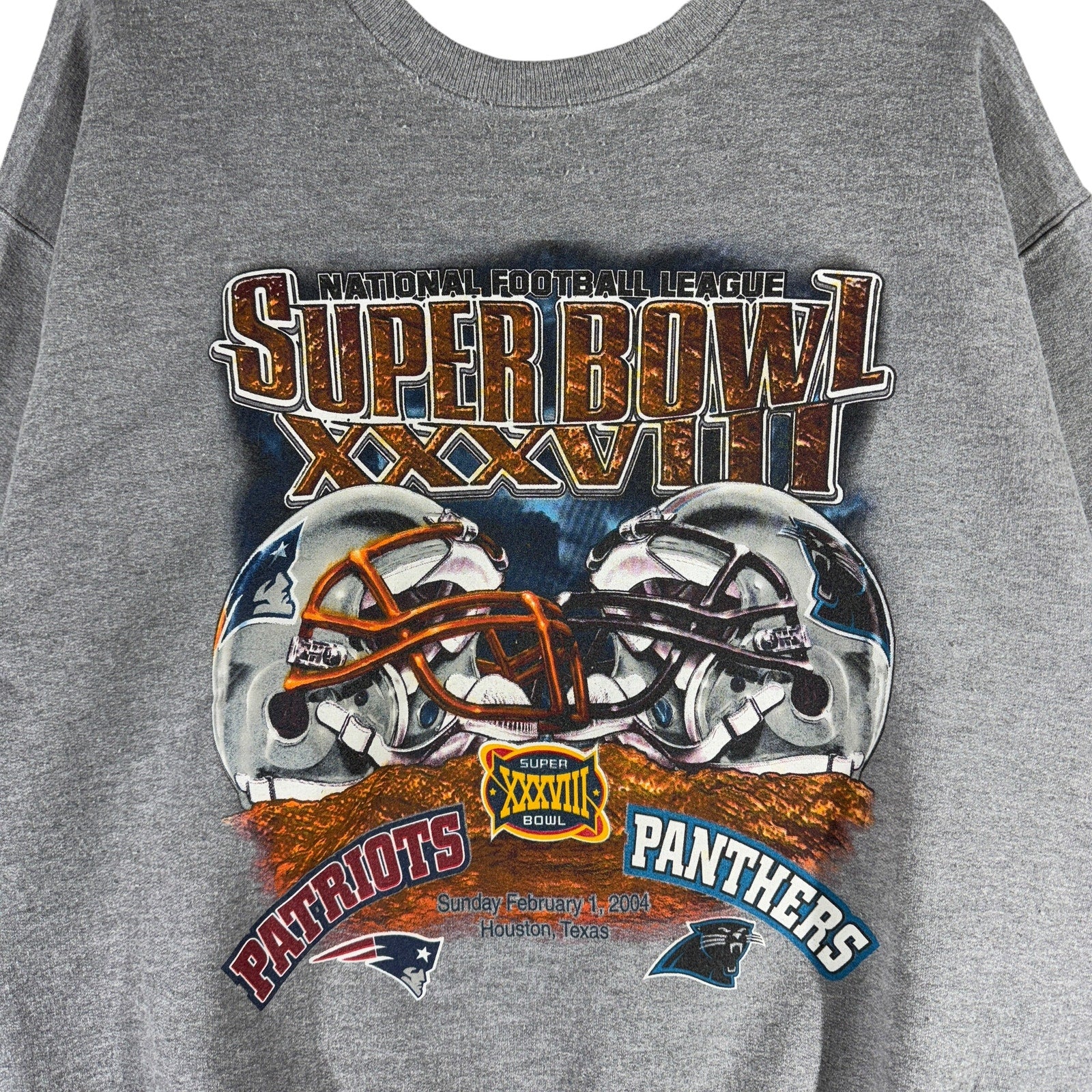 Vintage Panthers vs Patriots Superbowl Crewneck