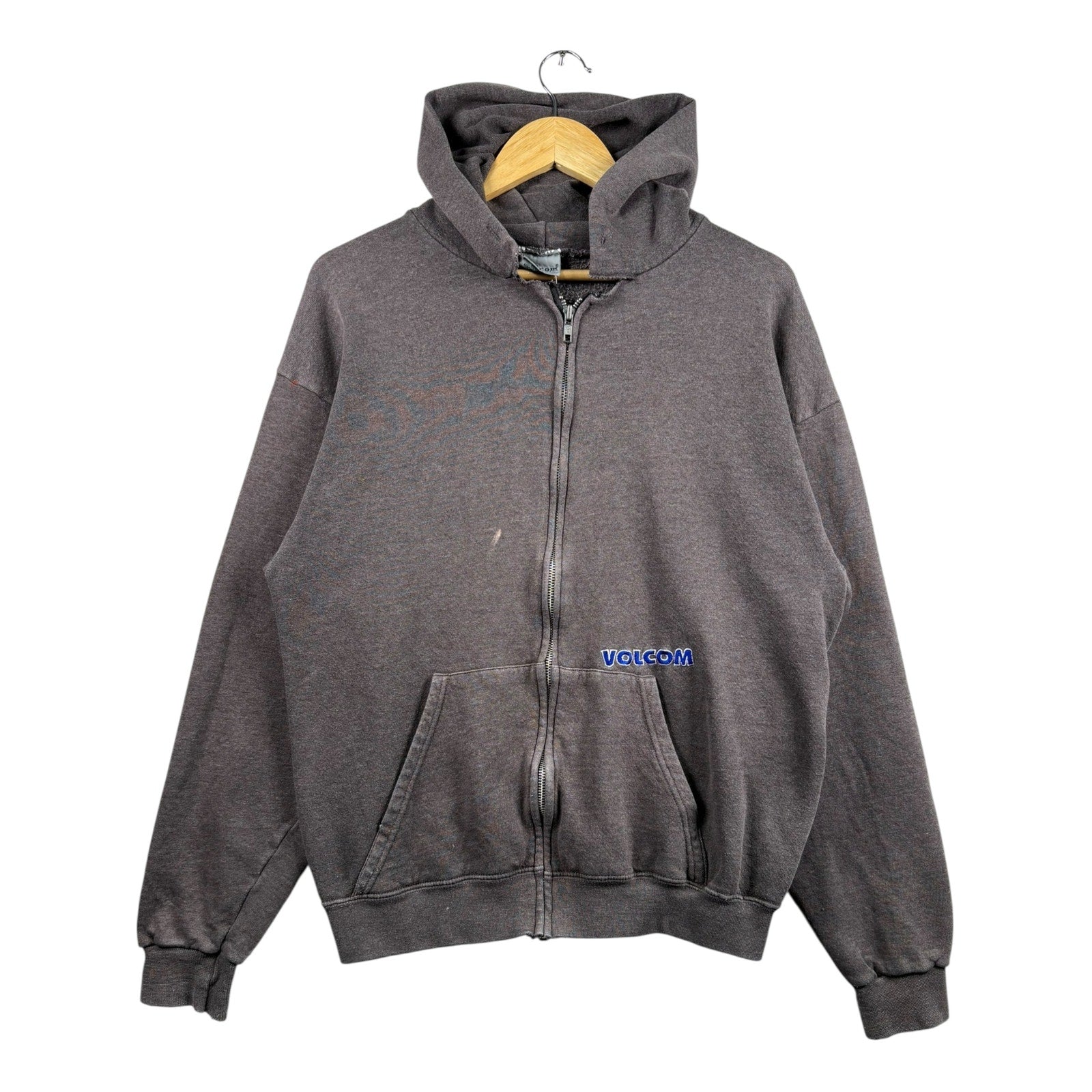 Vintage Volcom Full Zip Embroidered Hoodie