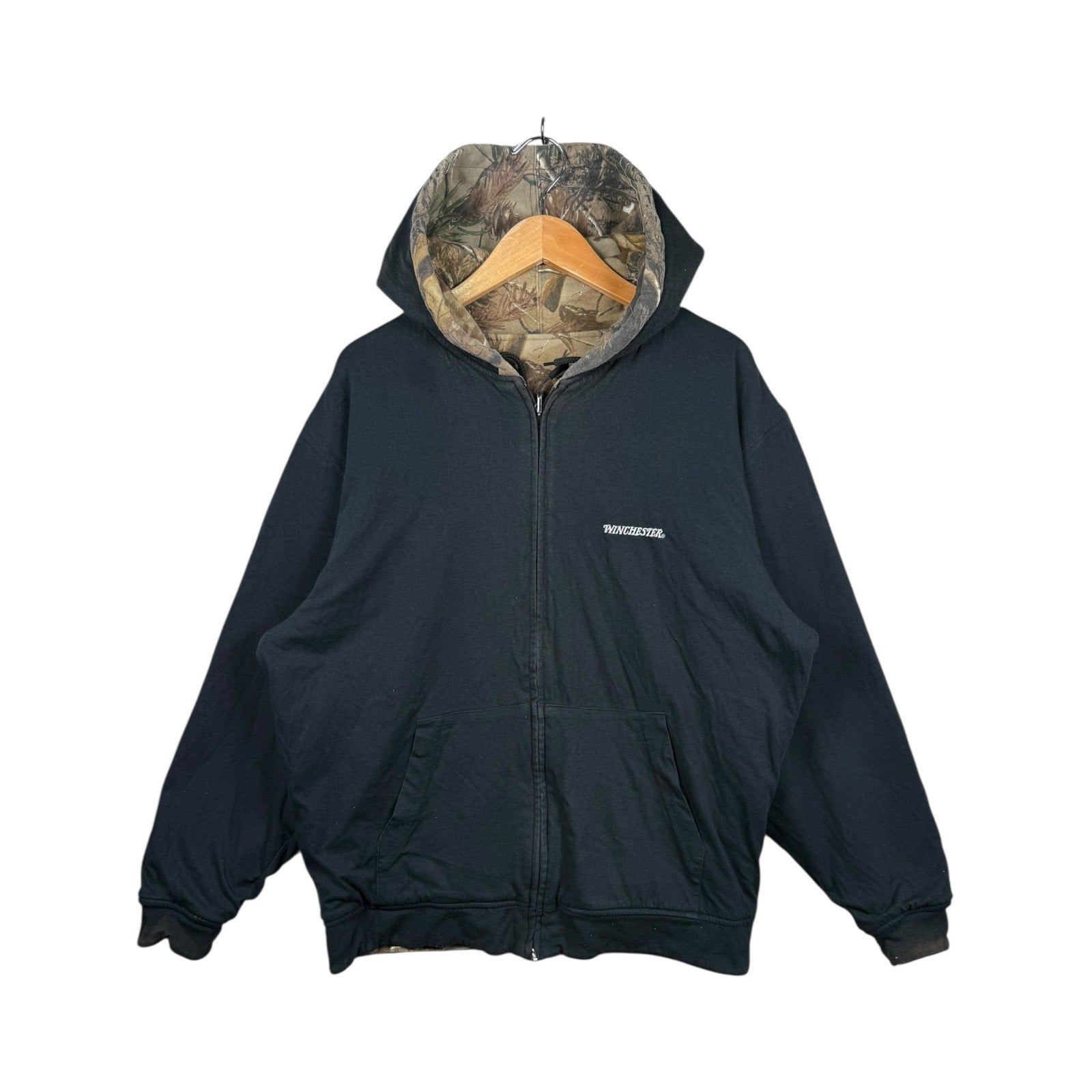 Vintage Winchester Camo Reversible Full Zip Hoodie