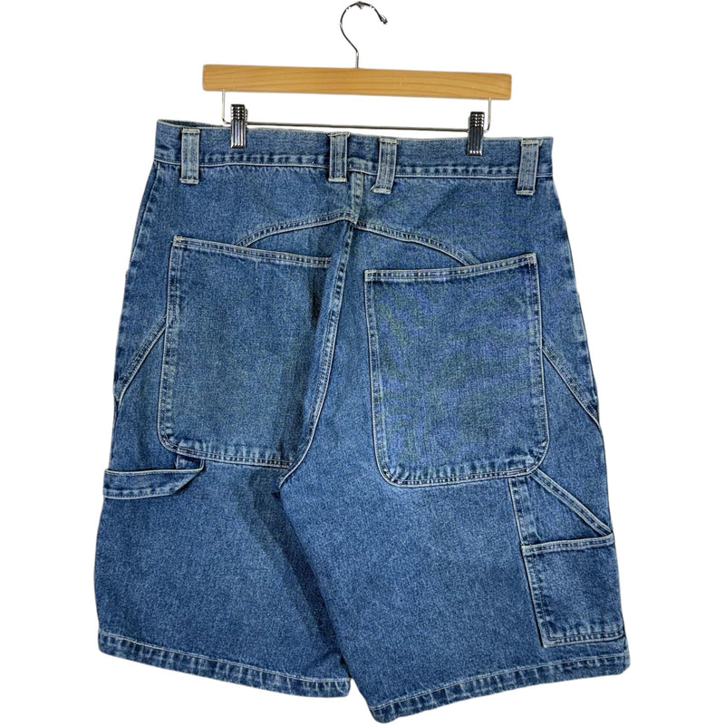 Vintage Route 66 Denim Carpenter Shorts 36 x 12
