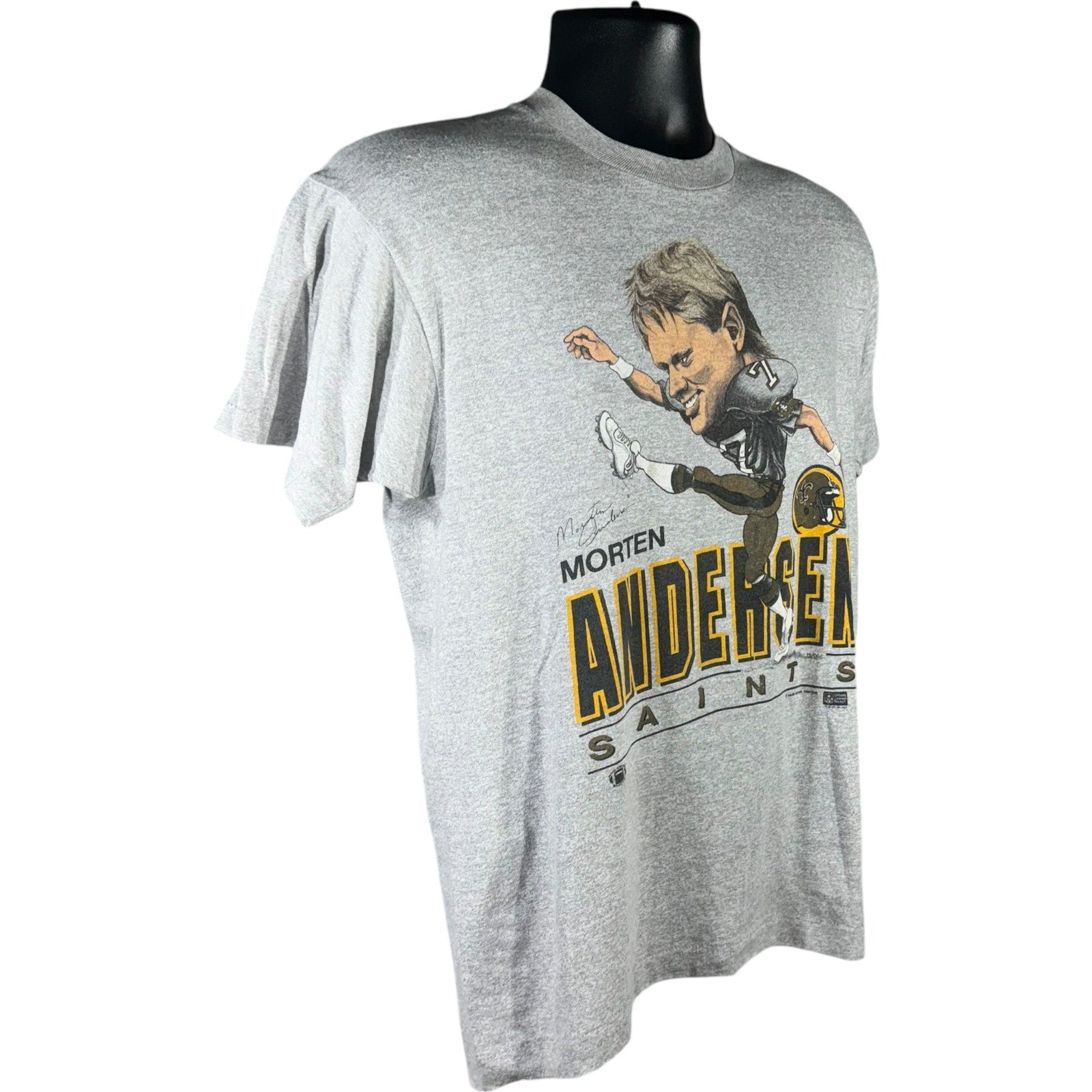 Vintage New Orleans Saints Morten Andersen Caricature Tee