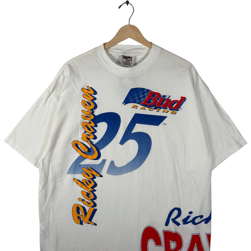 Vintage Ricky Craven Bud Spellout NASCAR Tee