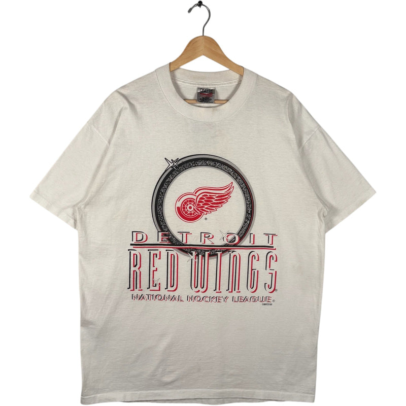 Vintage Detroit Redwings Spellout NHL Tee Extra Large