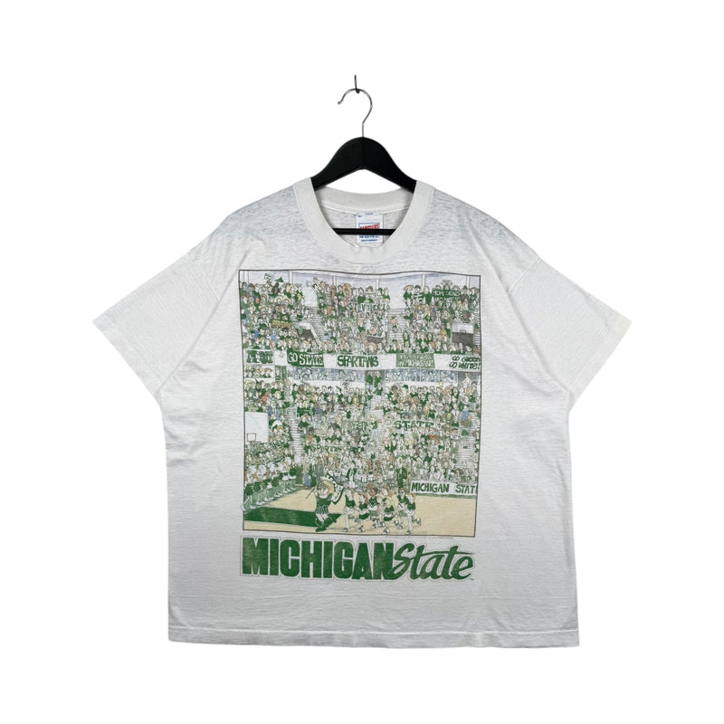 Vintage Michigan State Spartans Crowd Court T-Shirt