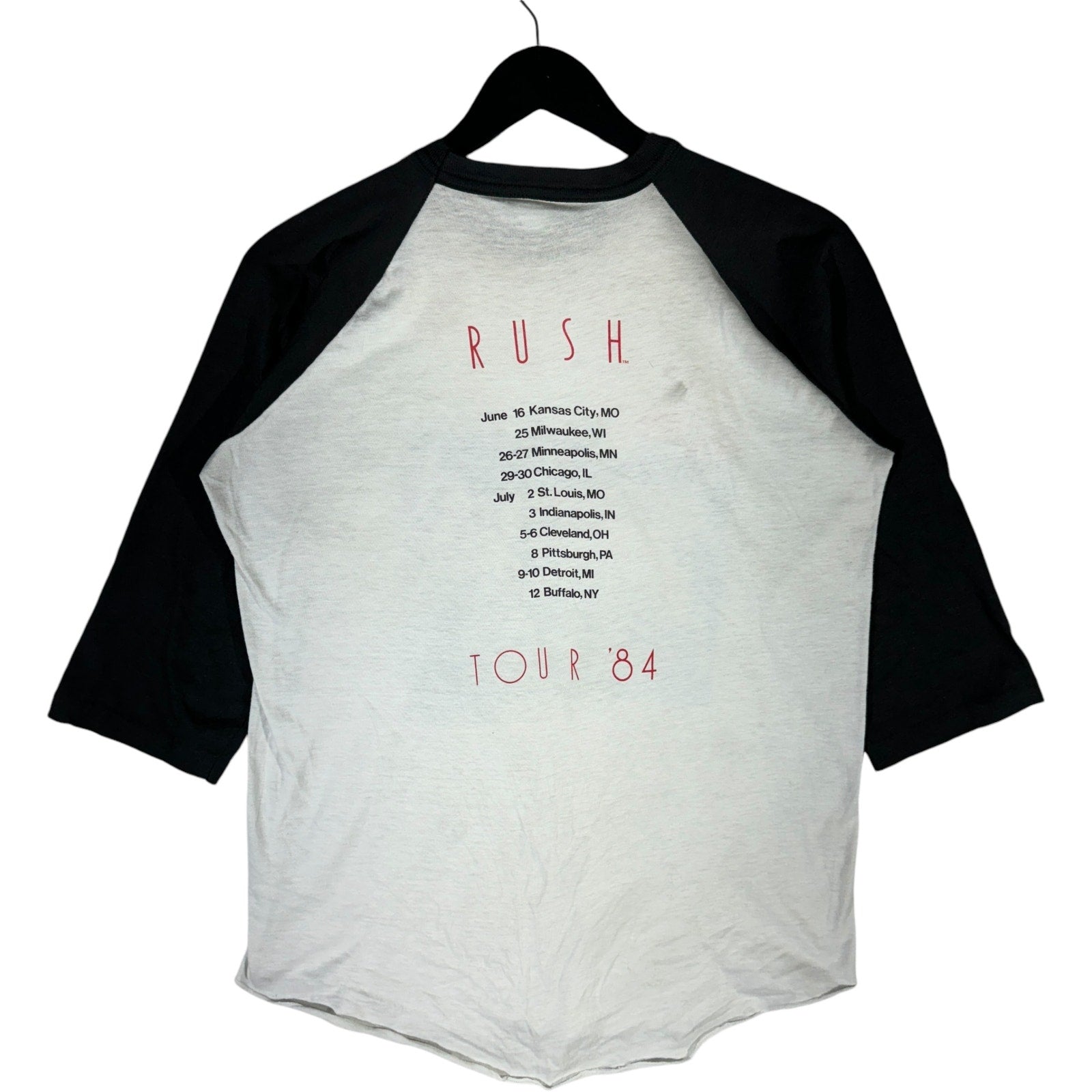 Vintage Rush Tour Raglan Long Sleeve 1984