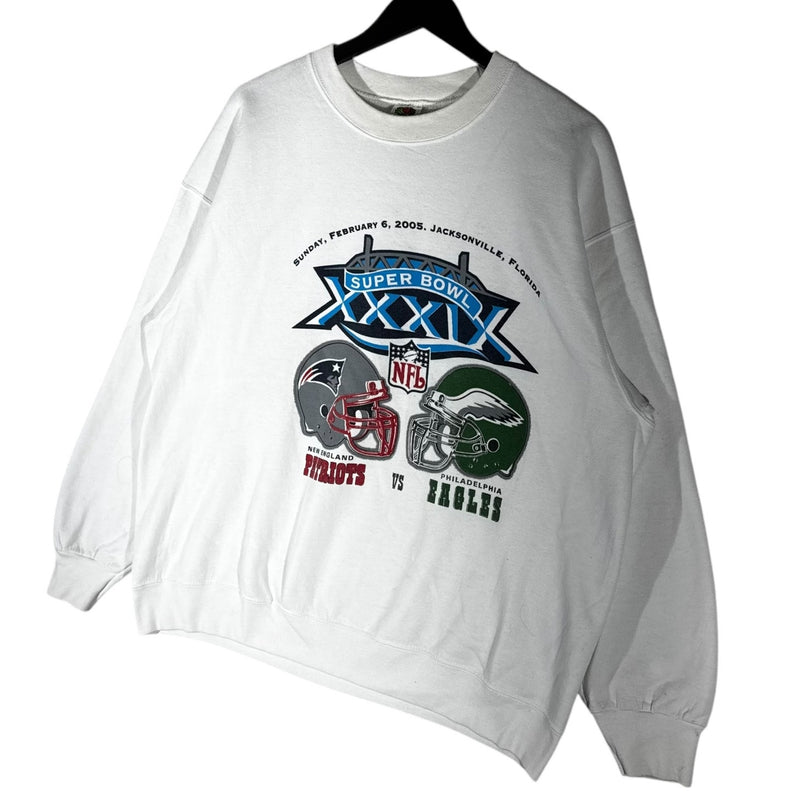 Vintage NFL Super Bowl XXXIX Patriots Vs. Eagles Crewneck