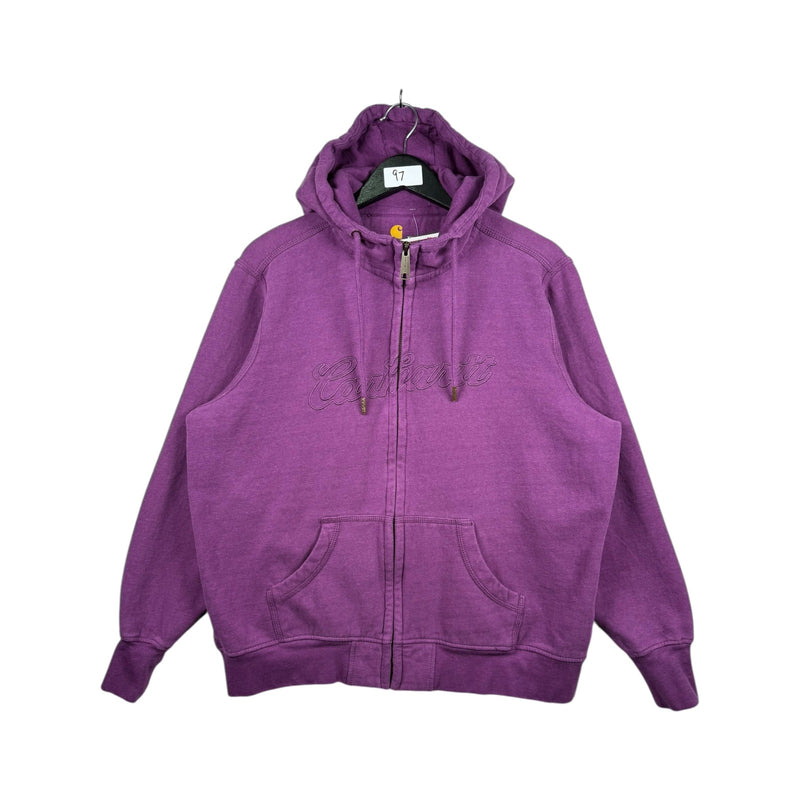 Vintage Carhartt Spellout Logo Full Zip Hoodie