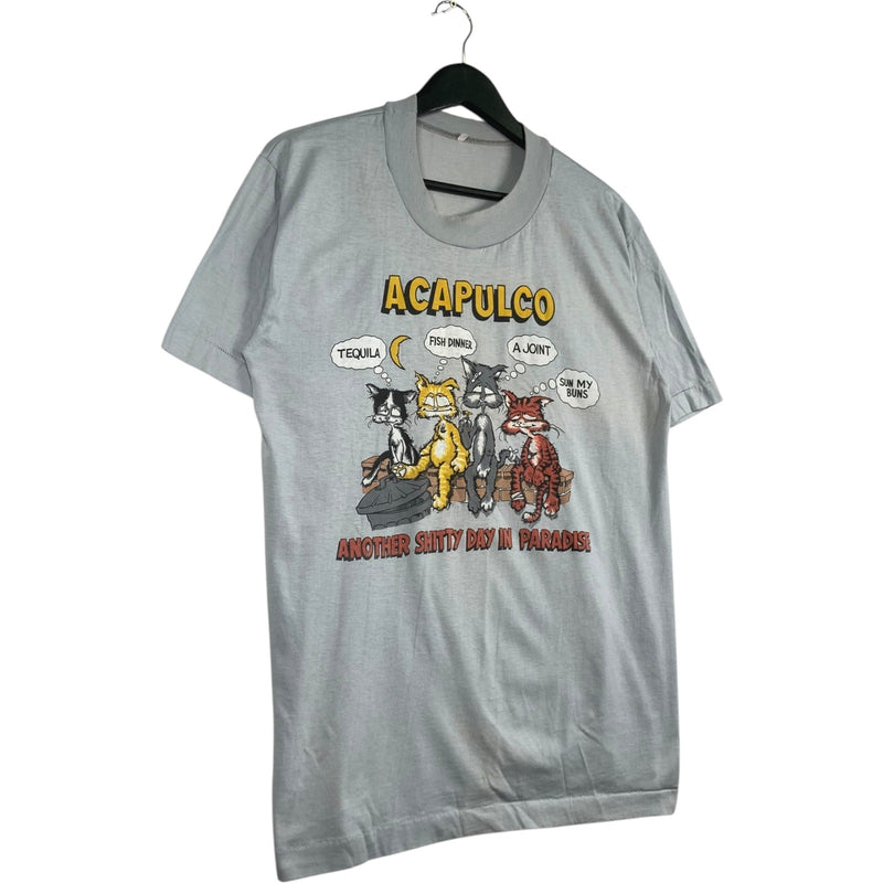 Vintage Acapulco Mexico Funny Cat T-Shirt