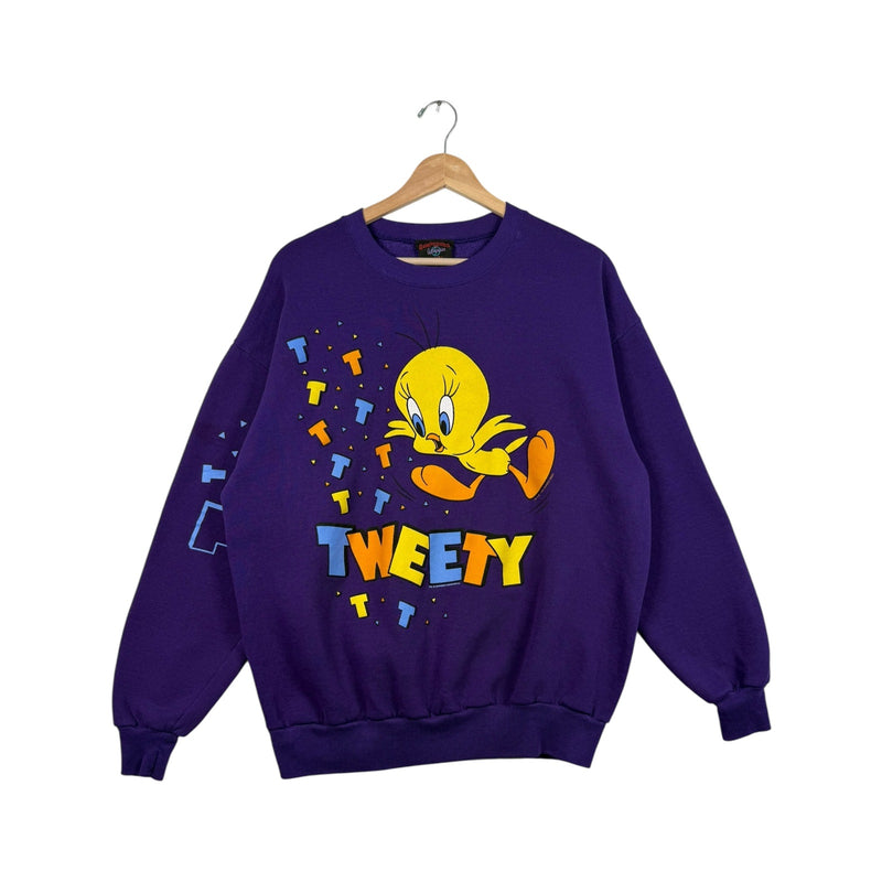 Vintage Looney Tunes Tweety Bird Spellout Crewneck