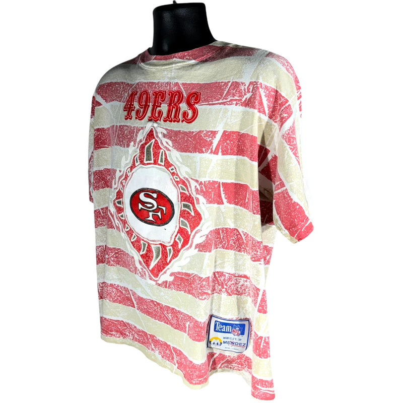 Vintage San Franciso 49ers Striped AOP Tee