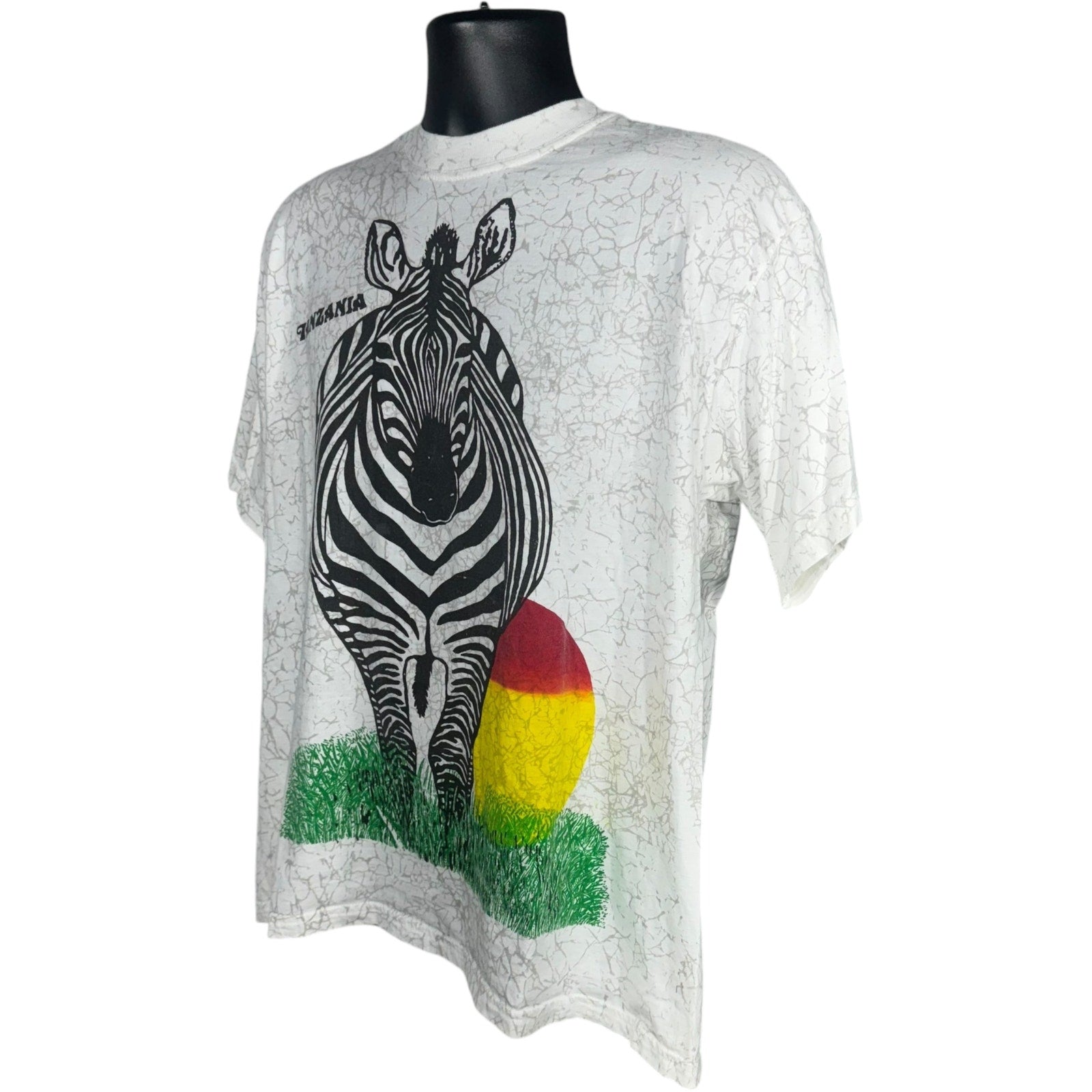 Vintage Zebra Animal Nature Continuation Tee 90s