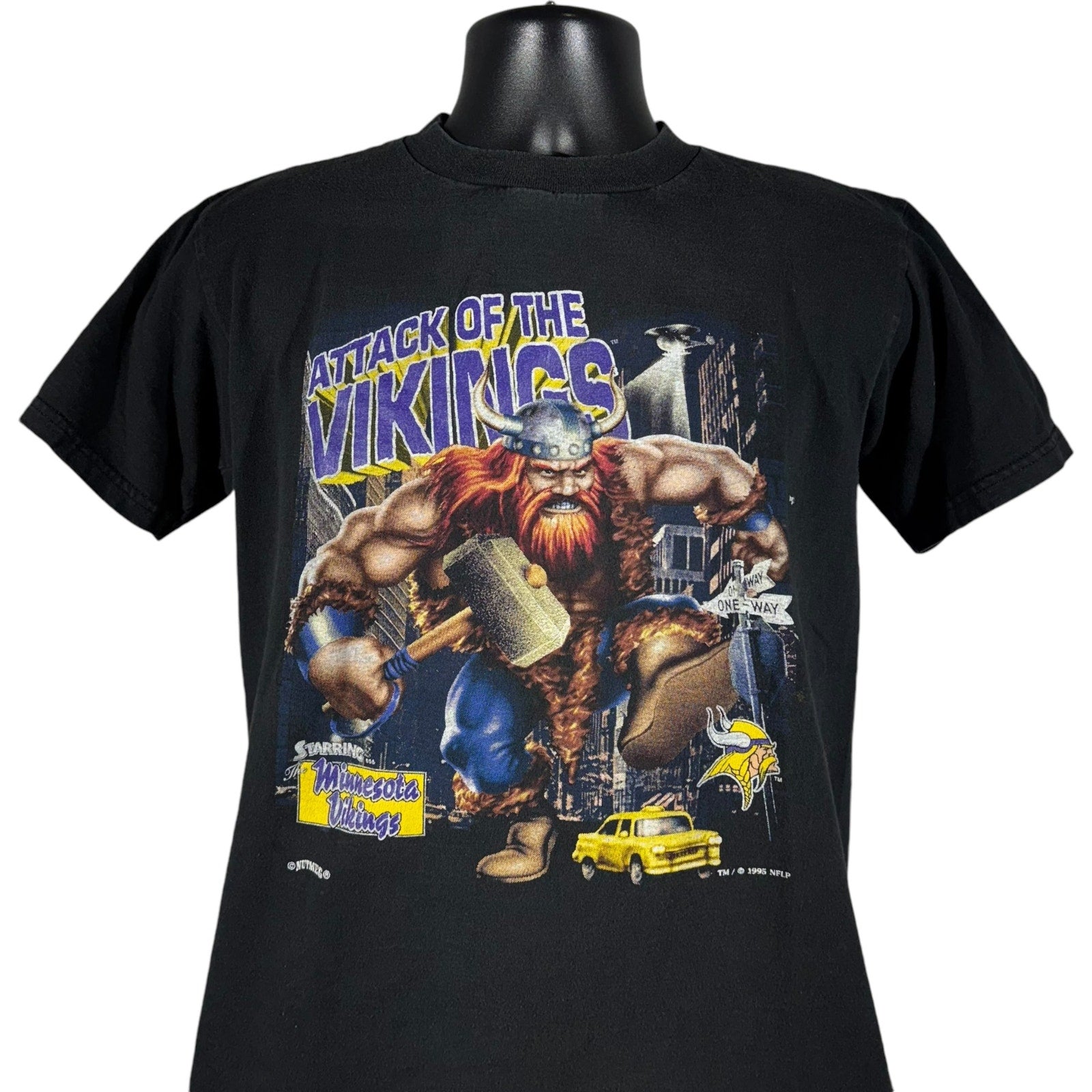 Vintage Nutmeg Animated Minnesota Vikings NFL Mascot Tee