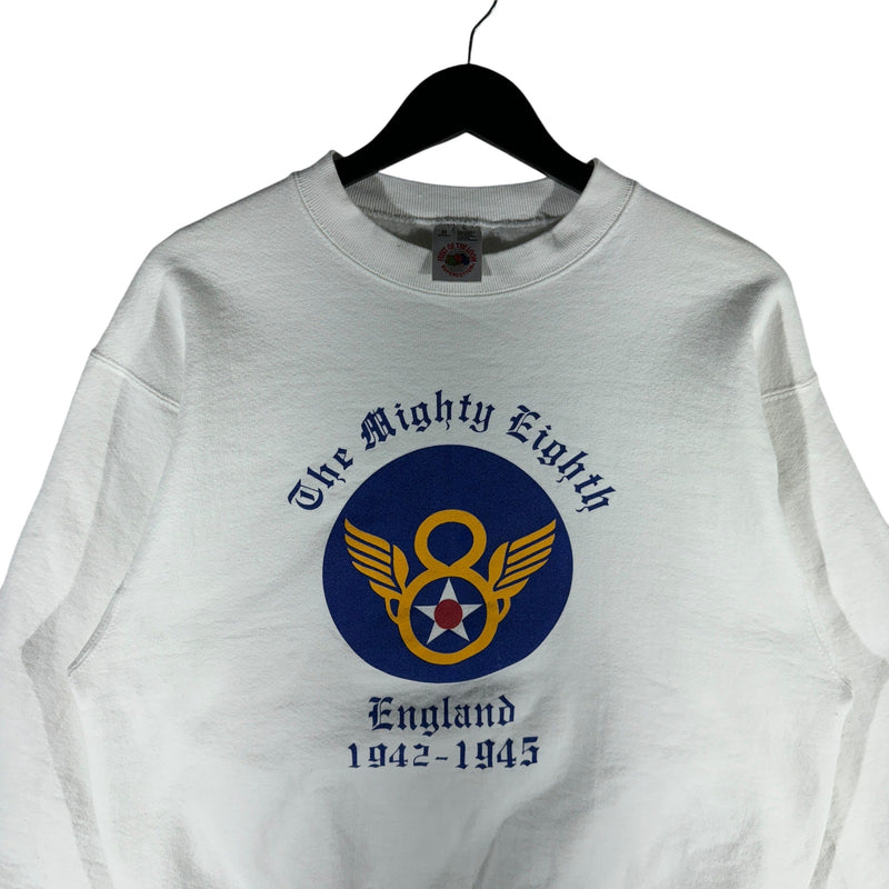 Vintage England WWII The Mighty Eight Air Force Crewneck