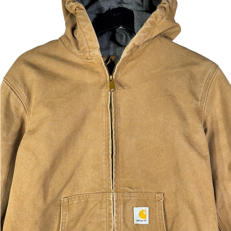 Vintage Carhartt Canvas Hooded Full Zip Workwear Jacket