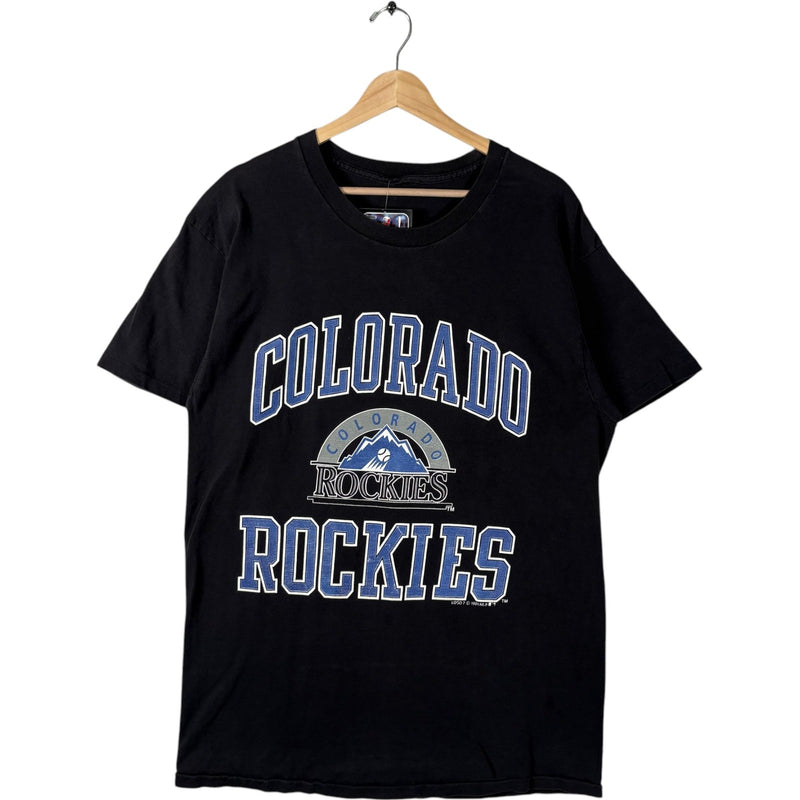 Vintage Colorado Rockies Large Spellout Logo MLB Tee