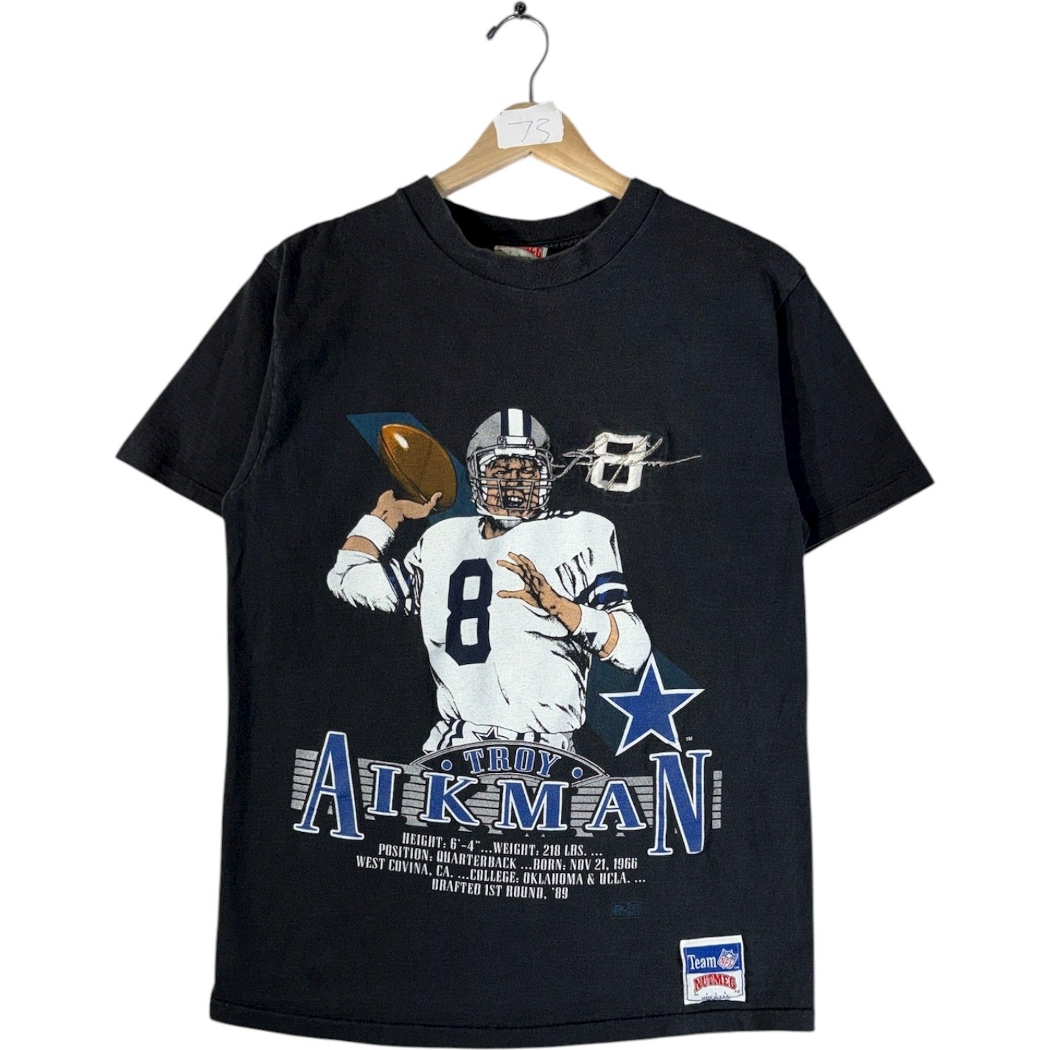 Vintage Troy Aikman NFL Graphic 90s T-Shirt