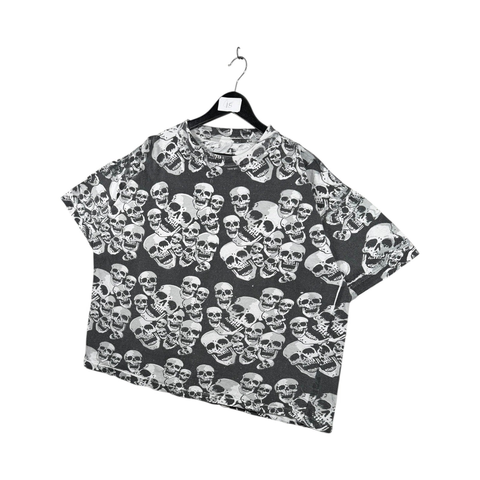Vintage All Over Skull Print T-Shirt