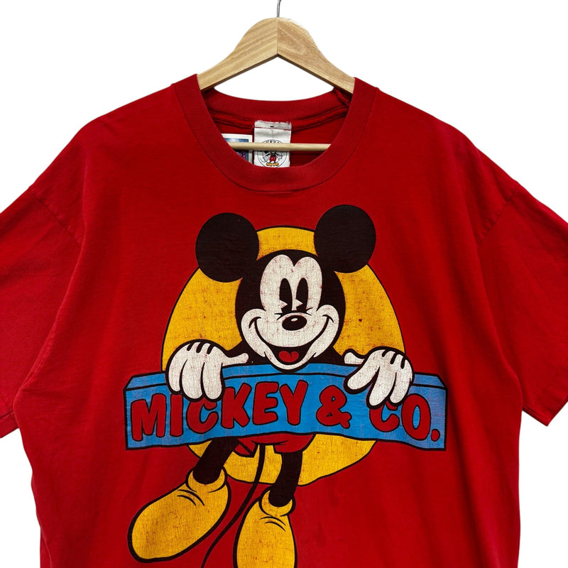 Vintage Mickey & Co Mickey Mouse Big Print Disney Tee 90s